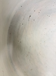 A massive Chinese blue and white 'Buddhist lotus scroll' circular basin, Kangxi