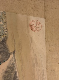 Cai Xian 蔡銑 (1897-1960): 'Playful Monkeys', ink and colour on paper, dated 1925