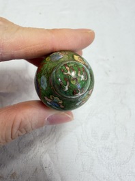 A collection of 12 Chinese cloisonn&eacute; snuff bottles with floral design, 19/20th C.