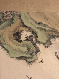 Cai Xian 蔡銑 (1897-1960): 'Playful Monkeys', ink and colour on paper, dated 1925
