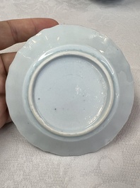 17 Chinese blue and white cups and 22 saucers, Kangxi/Yongzheng