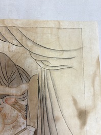 Chinese school: 11 erotic paintings, ink and colour on paper, dated 1904