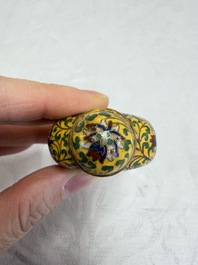A collection of 12 Chinese cloisonn&eacute; snuff bottles with floral design, 19/20th C.