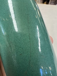 A Chinese Swatow green-glazed vase, 19th C.
