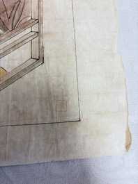 Chinese school: 11 erotic paintings, ink and colour on paper, dated 1904