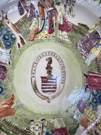 A Chinese Canton famille rose armorial plate with the arms of Caulfeild, Daoguang, ca. 1825