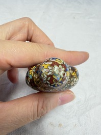 A collection of 12 Chinese cloisonn&eacute; snuff bottles with floral design, 19/20th C.