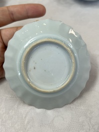 17 Chinese blue and white cups and 22 saucers, Kangxi/Yongzheng