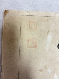 Chinese school: 11 erotic paintings, ink and colour on paper, dated 1904