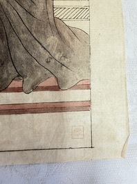 Chinese school: 11 erotic paintings, ink and colour on paper, dated 1904