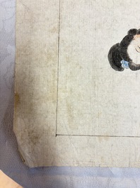 Chinese school: 11 erotic paintings, ink and colour on paper, dated 1904