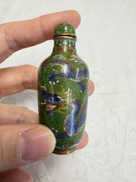 A collection of 12 Chinese cloisonn&eacute; snuff bottles with floral design, 19/20th C.