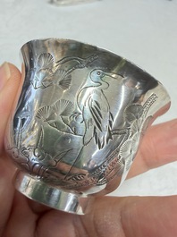 A collection of 11 Chinese silver wares, various marks, 19/20th C.