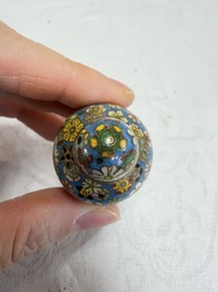 A collection of 12 Chinese cloisonn&eacute; snuff bottles with floral design, 19/20th C.