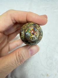 A collection of 12 Chinese cloisonn&eacute; snuff bottles with floral design, 19/20th C.