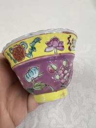 A group of 10 Chinese famille rose wares for the Straits or Peranakan market, various marks, 19/20th C.
