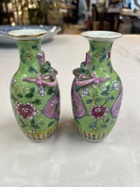 A group of 10 Chinese famille rose wares for the Straits or Peranakan market, various marks, 19/20th C.