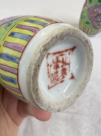 A group of 10 Chinese famille rose wares for the Straits or Peranakan market, various marks, 19/20th C.