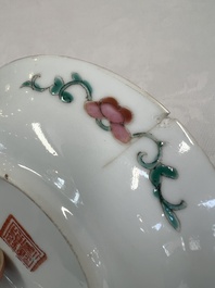 A group of 10 Chinese famille rose wares for the Straits or Peranakan market, various marks, 19/20th C.