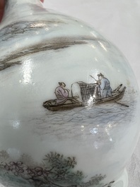 A group of three Chinese famille rose vases, a bitong, a covered teapot and a Buddha, Yongzheng, Qianlong and Xue Changsen 薛長森 marks, 19/20th C.