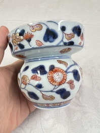 A rare Japanese Imari container or stand with floral design, Edo, early 18th C.