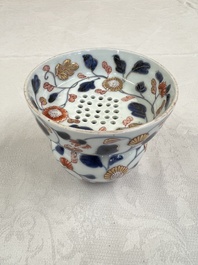 A rare Japanese Imari container or stand with floral design, Edo, early 18th C.