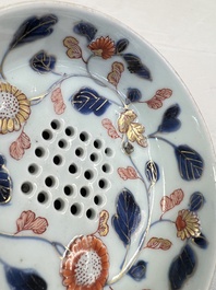 A rare Japanese Imari container or stand with floral design, Edo, early 18th C.