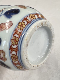 A rare Japanese Imari container or stand with floral design, Edo, early 18th C.