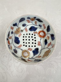 A rare Japanese Imari container or stand with floral design, Edo, early 18th C.