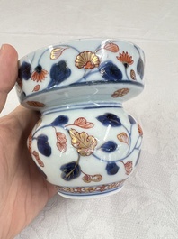 A rare Japanese Imari container or stand with floral design, Edo, early 18th C.