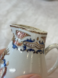A Chinese armorial export 12-piece tea service with crowned monograms, Qianlong
