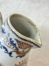 A Chinese armorial export 12-piece tea service with crowned monograms, Qianlong
