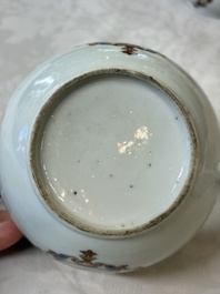 A Chinese armorial export 12-piece tea service with crowned monograms, Qianlong