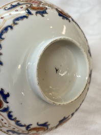 A Chinese armorial export 12-piece tea service with crowned monograms, Qianlong