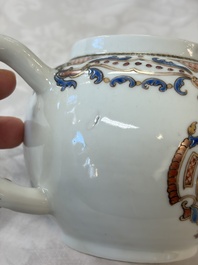 A Chinese armorial export 12-piece tea service with crowned monograms, Qianlong