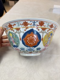 A Chinese famille rose 'Baragon Tumed' bowl, Baragon Tumed mark, Republic