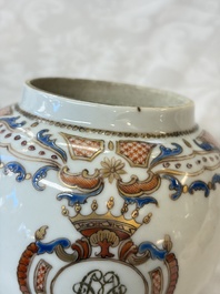 A Chinese armorial export 12-piece tea service with crowned monograms, Qianlong