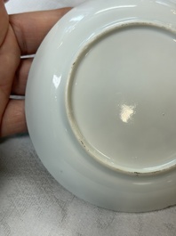 A Chinese armorial export 12-piece tea service with crowned monograms, Qianlong