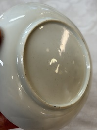 A Chinese armorial export 12-piece tea service with crowned monograms, Qianlong