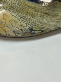 A large polychrome Italian maiolica 'Rooster' tureen and cover, 18th C.