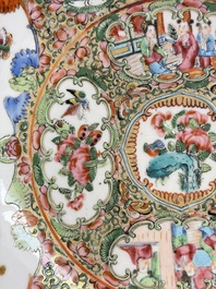 A Chinese Canton famille rose reticulated basket on stand and a gilt-bronze-mounted bowl, 19th C.