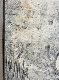 Attributed to Pierre-Paul Prud'hon (1758-1823): 'Naissance du Roi de Rome', pencil on paper, 19th C.