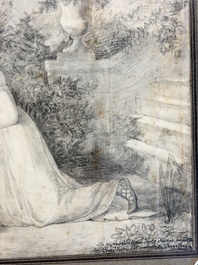 Attributed to Pierre-Paul Prud'hon (1758-1823): 'Naissance du Roi de Rome', pencil on paper, 19th C.