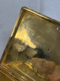 An Iranian silver and gilt cigarette case commemorating Mohammad Reza Pahlavi's coronation, 20th C.