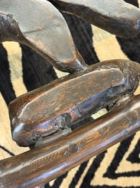 An unusual Chinese chair made from bamboo roots, 19th C.
