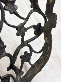A large Chinese archaistic bronze 'Dragon' stand, Ming