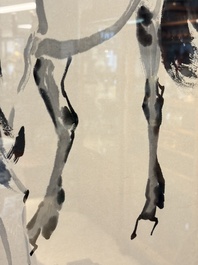 In the manner of Xu Beihong 徐悲鴻 (1895-1953): 'Horse', ink on paper, dated 1936