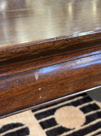 A Chinese nanmu square low table, 19th C.