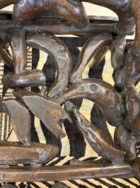 An unusual Chinese chair made from bamboo roots, 19th C.