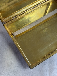 An Iranian silver and gilt cigarette case commemorating Mohammad Reza Pahlavi's coronation, 20th C.